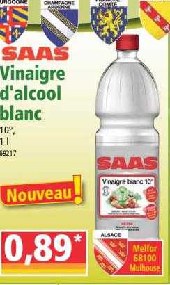 vinaigre d'alcool blanc saas