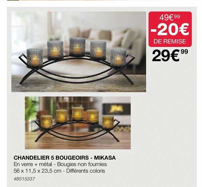 chandelier 5 bougeoirs - mikasa