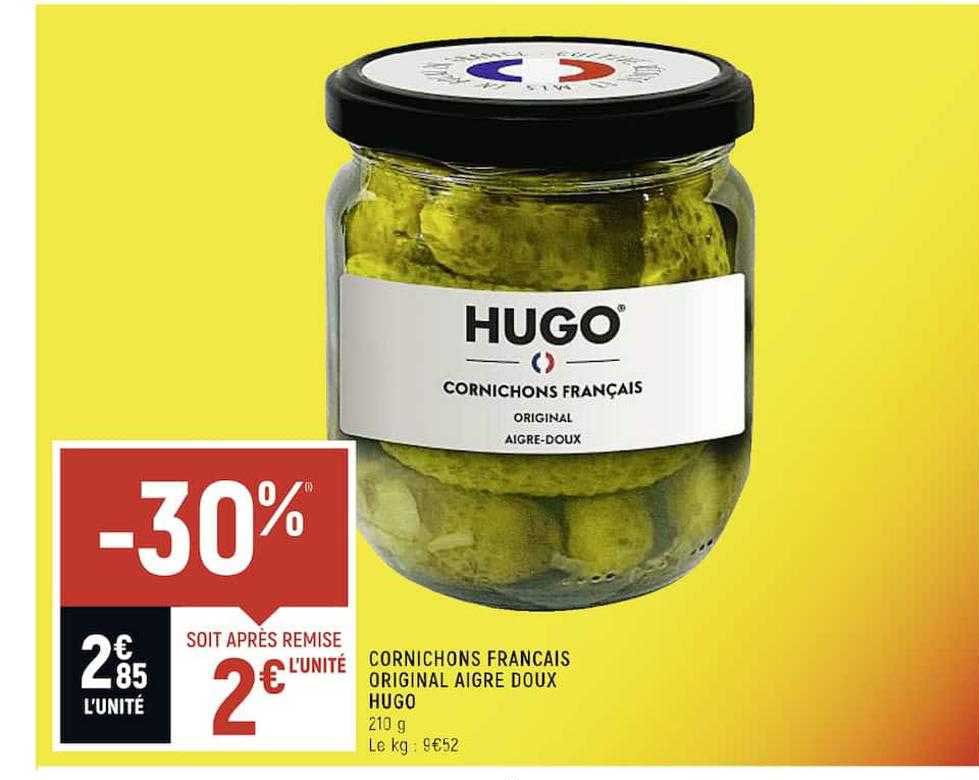 cornichons français original aigre doux hugo