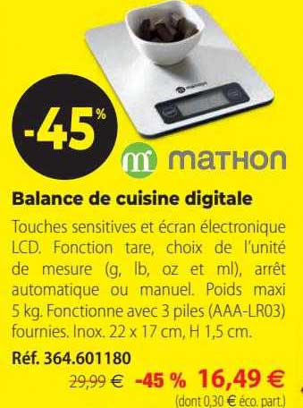 Balance De Cuisine Digitale Mathon
