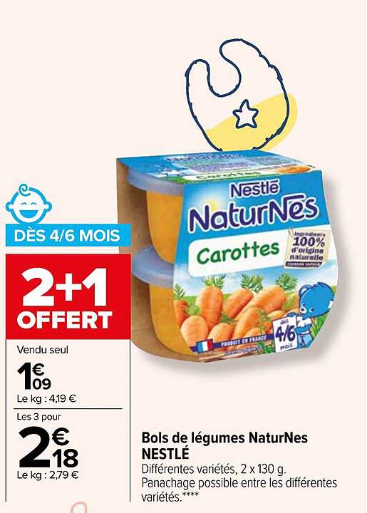 Bols De Légumes NaturNes Nestlé