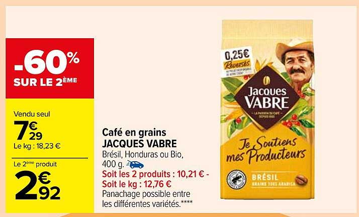 café en grains jacques vabre
