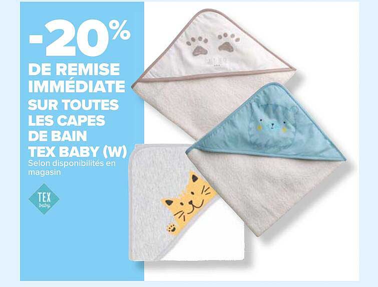 capes de bain tex baby