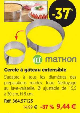 cercle à gâteau extensible mathon