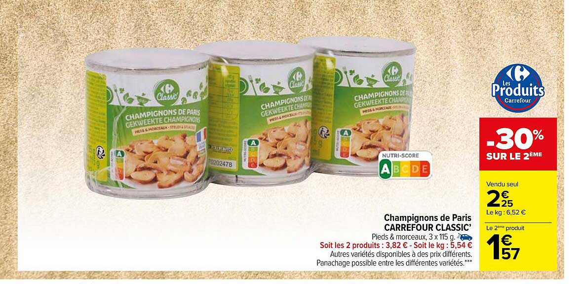 Champignons De Paris Carrefour Classic'