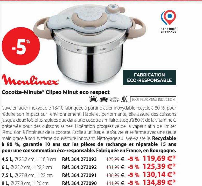 cocotte-minute clipso minut eco respect moulinex