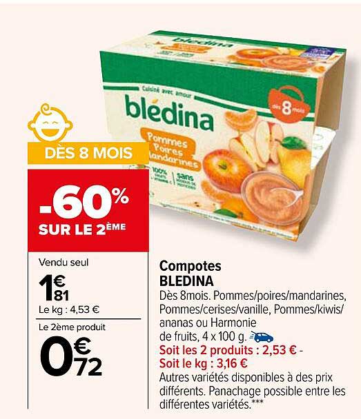 Compotes Blédina