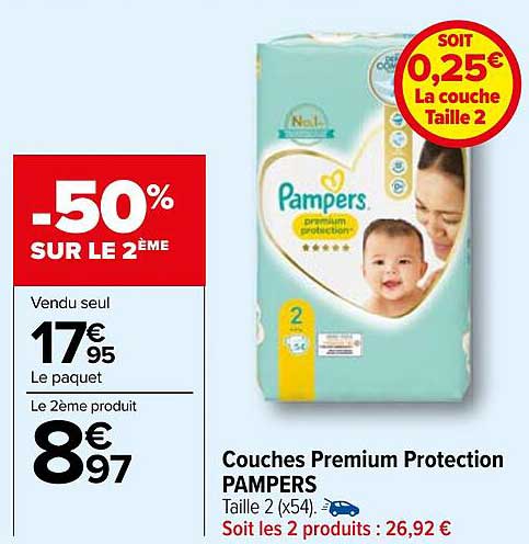 Couches Premium Protection Pampers