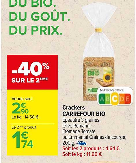 Crackers Carrefour Bio