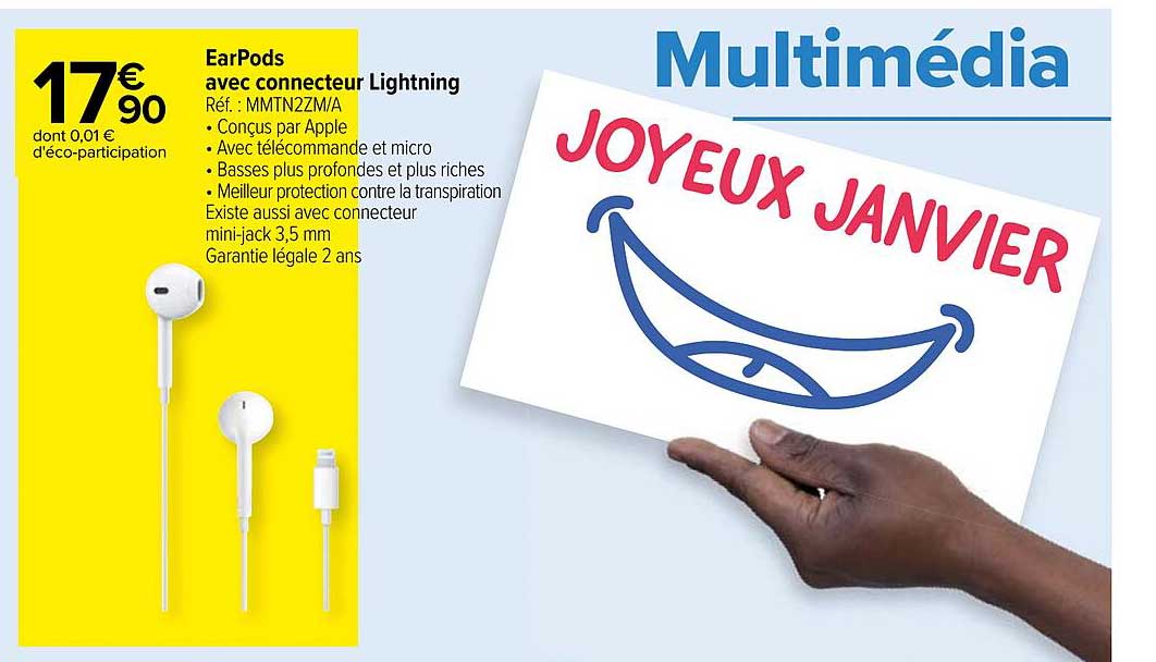 earPods avec connecteur Lightining