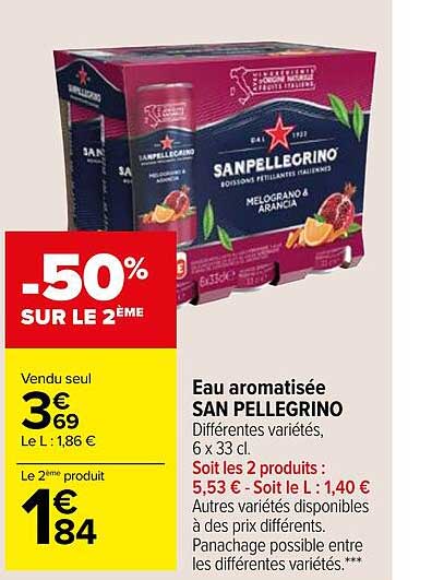 eau aromatisée san pellegrino
