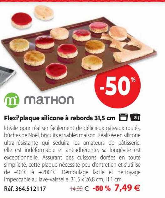 flexi'plaque silicone à rebords 31,5 cm mathon