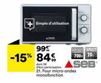 four micro-ondes monofonction seb