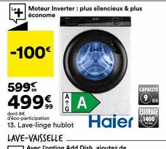 lave-linge hublot haier