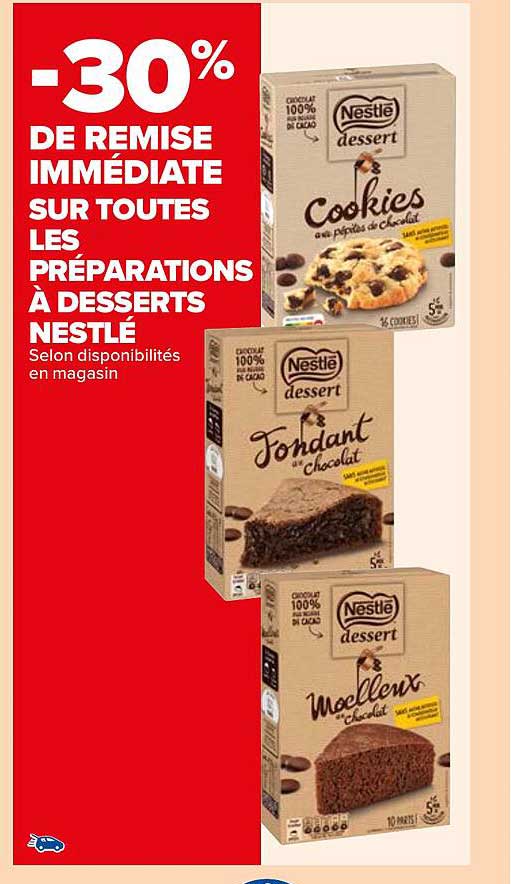 les préparations à desserts nestlé