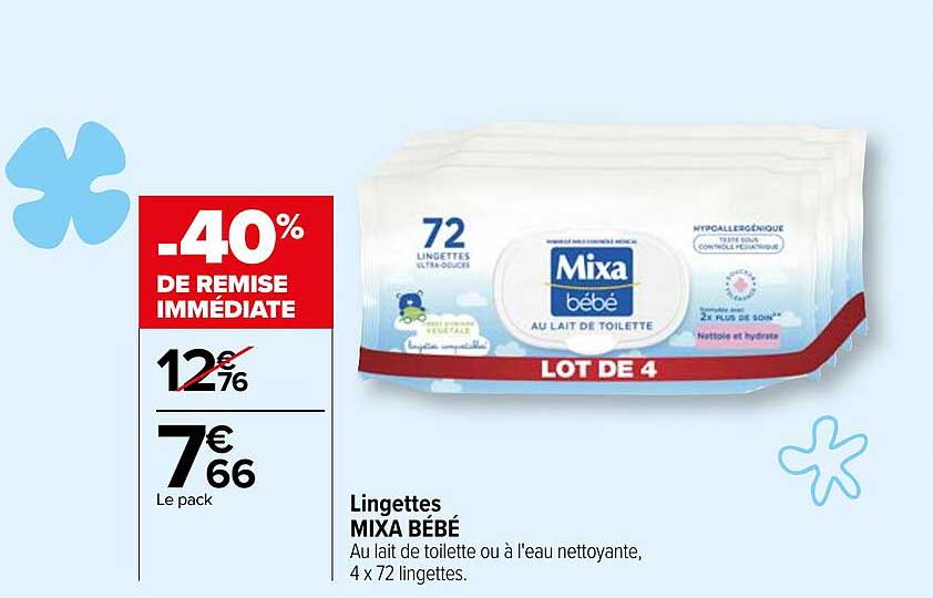 Lingettes Mixa Bébé