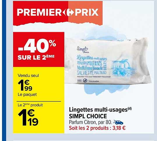 lingettes multi-usages simpl choice