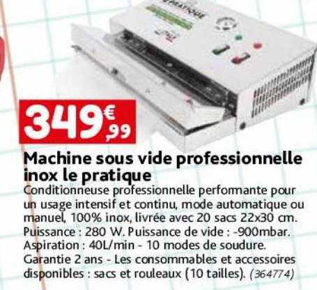 machine sous vide professionnelle inox le pratique