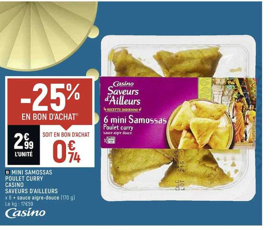 mini samossas poulet curry casino saveurs d'ailleurs