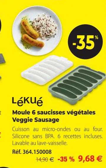 moule 6 saucisses végétales veggie sausage lékué
