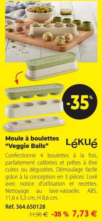 moule à boulettes "veggie balls" lékué