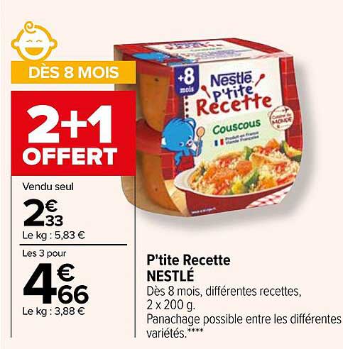 p'tite recette nestlé