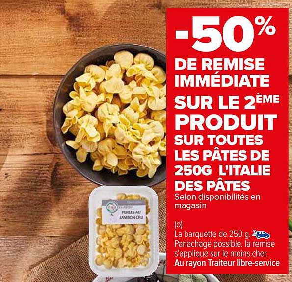 pâtes de 250g l'italie des pâtes