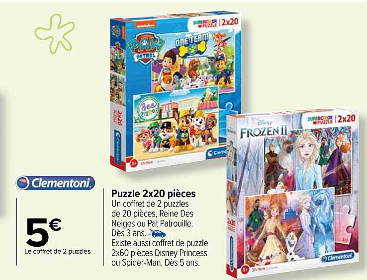 puzzle 2x20 pièces clementoni