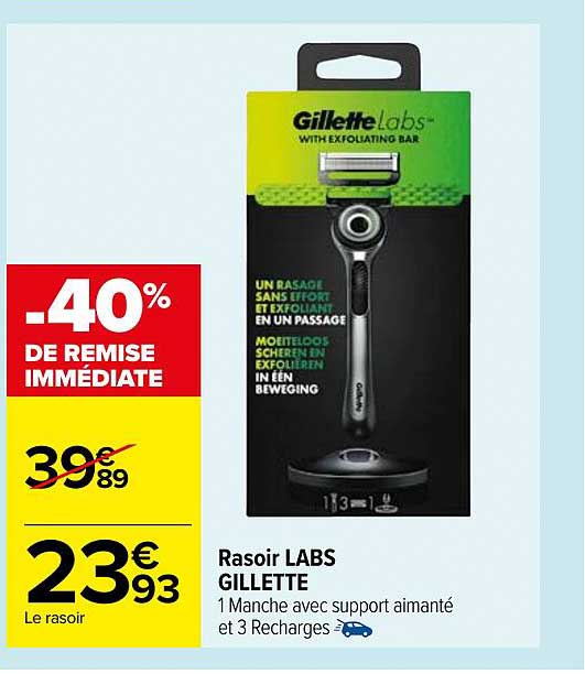 rasoir labs gillette