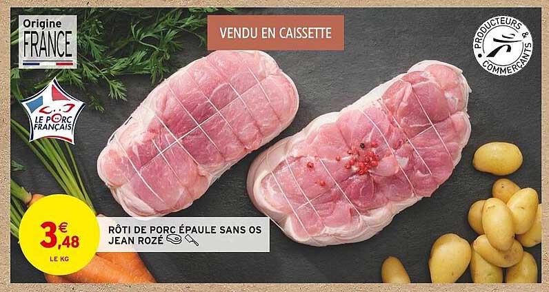 rôti de porc épaule sans os jean rozé