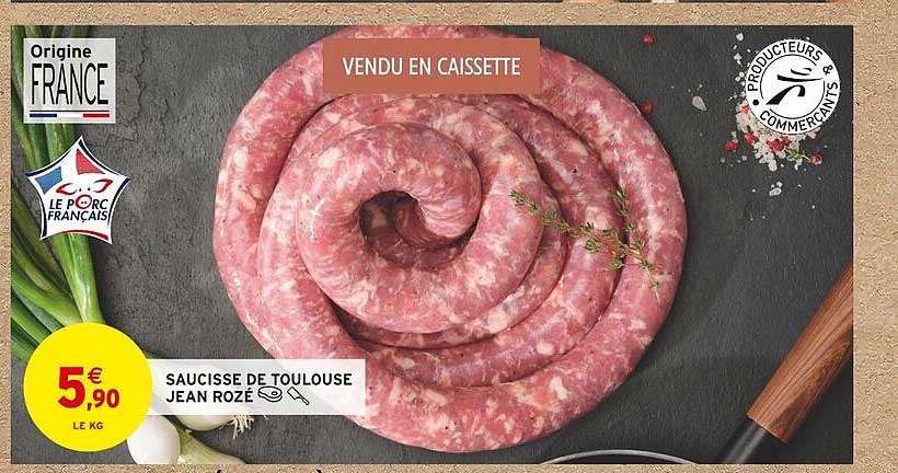 saucisse de toulouse jean rozé