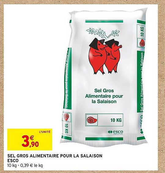 sel gros alimentaire pour la salaison esco