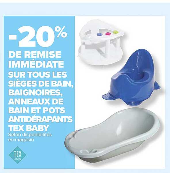 sièges de bain, baignoires, anneaux de bain et pots antidérapants tex baby