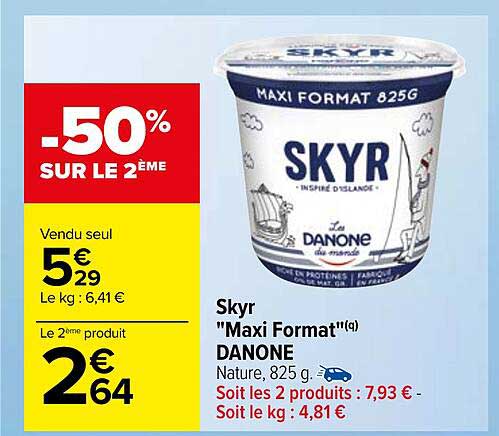 skyr "maxi format" danone