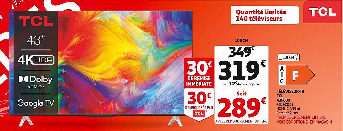 Téléviseur 4k Tcl