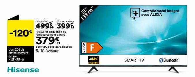 Téléviseur 55" 139 Cm Hisense