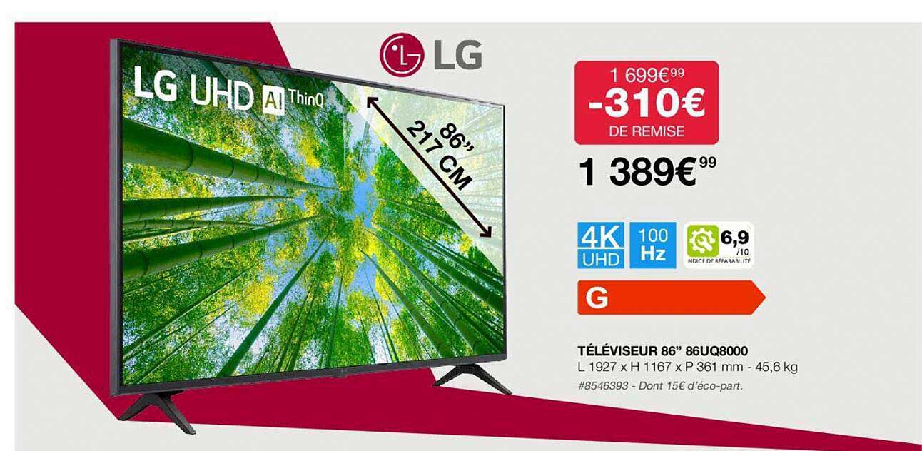 Téléviseur 86" 86uq8000 217 Cm Lg