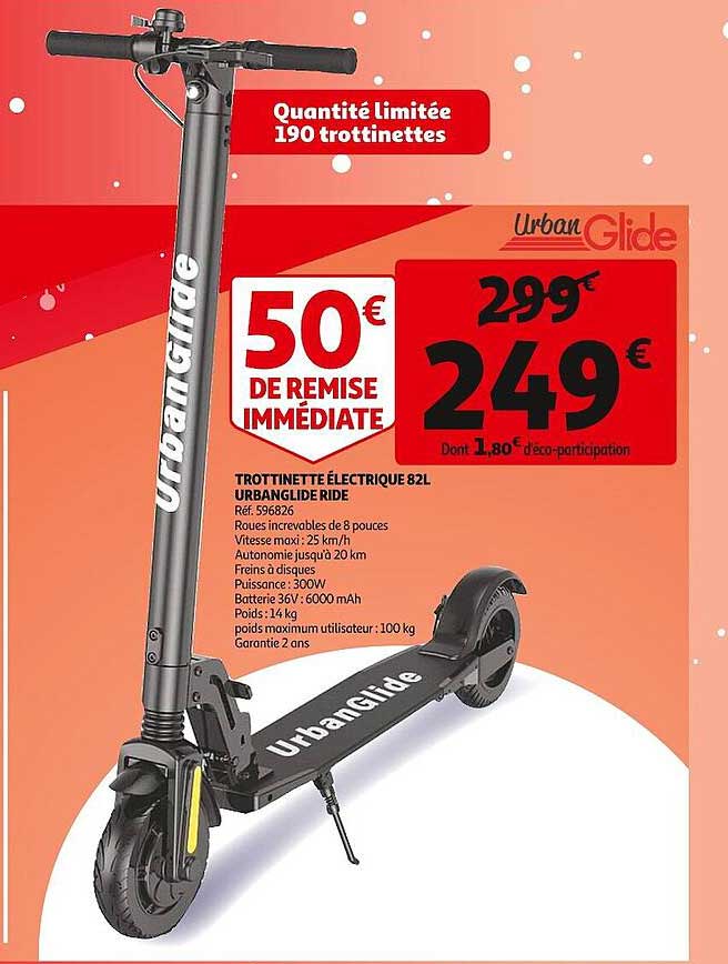 trottinette électrique 82l urban glide ride