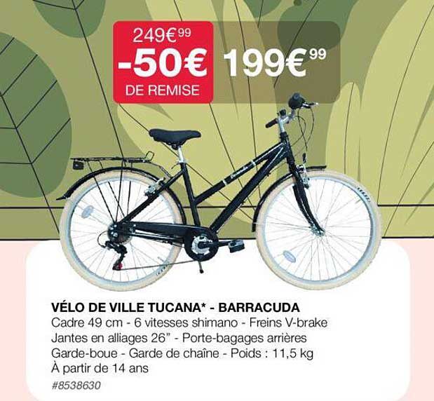 vélo de ville tucana - barracuda