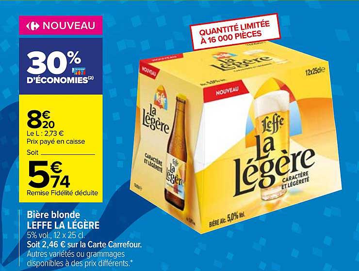 Bière Blonde Leffe La Légère