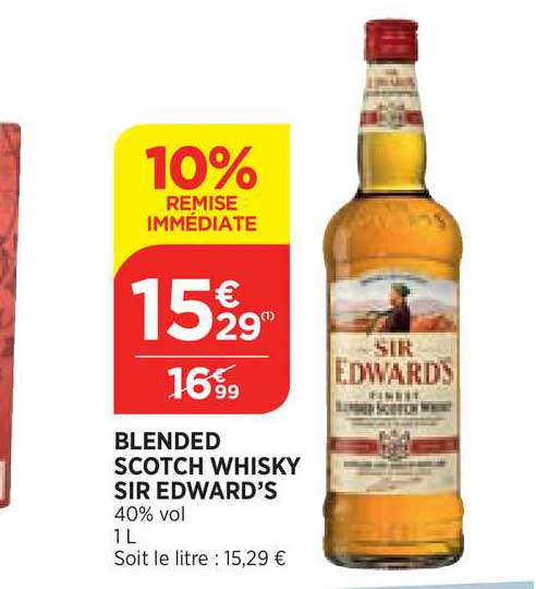 blended scotch whisky sir edward's