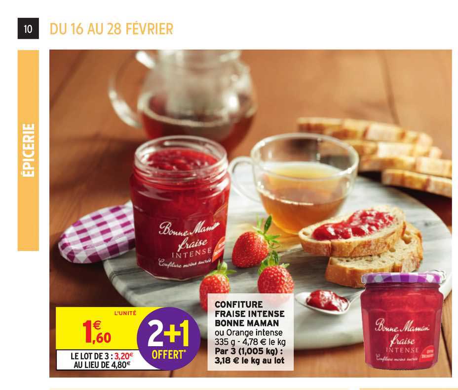 confiture fraise intense bonne maman
