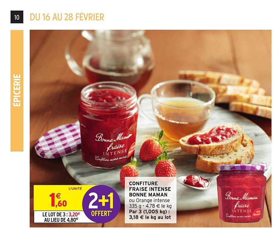 confiture fraise intense bonne maman