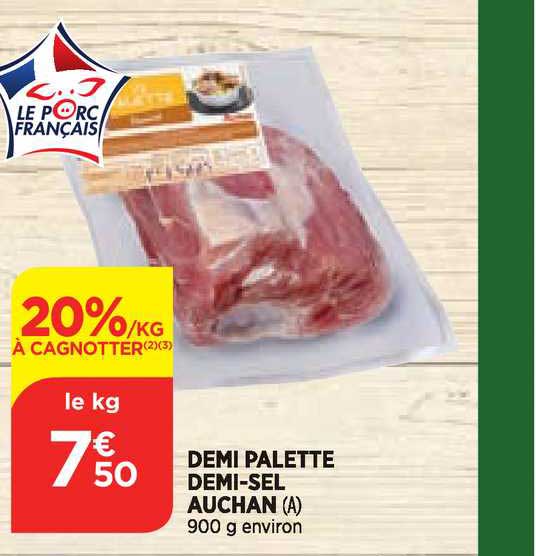 demi palette demi-sel auchan