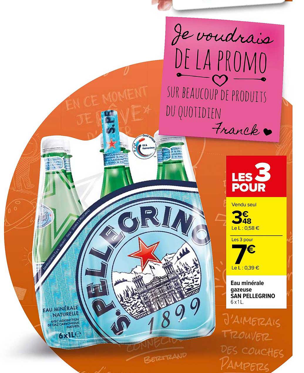 eau minérale gazeuse san pellegrino