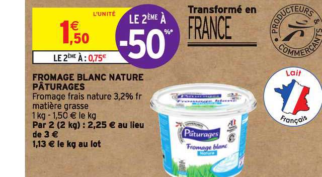 Fromage Blanc Nature Pâturages