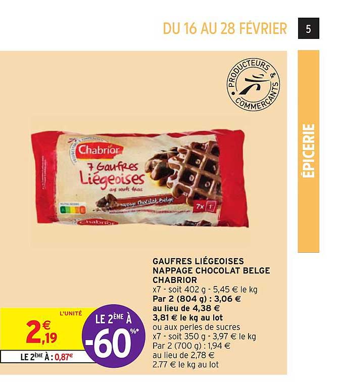gaufres liégeoises nappage chocolat belge chabrior
