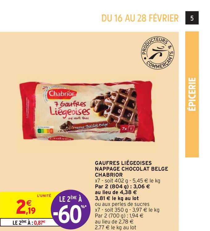 gaufres liégeoises nappage chocolat belge chabrior