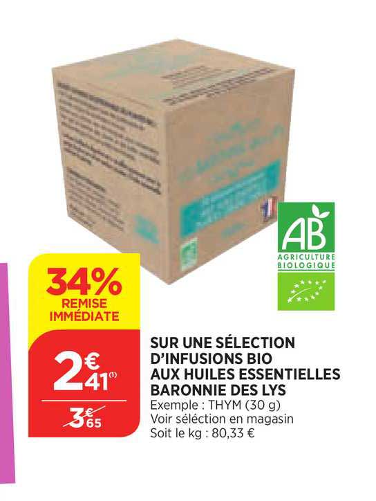 infusions bio aux huiles essentielles baronnie des lys