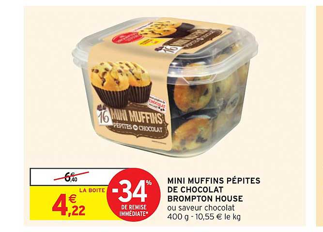 Mini Muffins Pépites De Chocolat Brompton House
